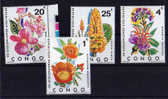 République Du Congo 1971, Les Fleurs 778/781**  Cote 35E ++  Postfrich ++  Mint N.H - Ongebruikt