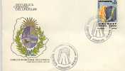 URUGUAY FDC COVER CLOTHES EXPORT TEXTIL - Textile