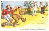 CPA.  PETANQUE PAR CHAPERON JEAN. ET POUR POINTER...UNE SEULE MANIERE A FAIRE...DATEE 1968.DENTELLEE. - Bocce