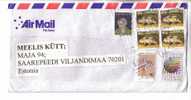 GOOD AUSTRALIA Postal Cover To ESTONIA 2008 - Nice Stamped: Fishes; Radio; Lyons; Performing Art - Storia Postale