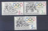 TCHECOSLOVAQUIE 2570/72 Jeux Olympiques Hiver Sarajevo - Unused Stamps