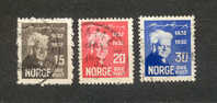 Noruega  1932.-  Y&T Nº   156/158 - Usati