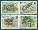 3760 Bulgaria 1989 Bats World  Wildlife Fund WWF ** MNH / Weltweiter Naturschutz: Fledermause - Bats