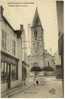 Carte Postale Ancienne Nuits Saint Georges - Eglise Saint Denis - Magasins, Mercerie, Tabacs - Nuits Saint Georges