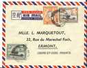 Lettre Par Avion Avec Timbres 3 Kenya-Uganda-Tanganyika 1950 - Kenya, Oeganda & Tanganyika