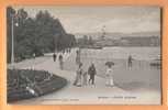 D799, Genève Jardin Anglais. Bâteau à Vapeur. ANIME, Ombrelle. Lac Léman.  1906 Tampon Carouge Vers Montreux. - Carouge