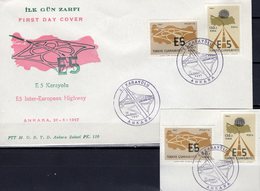 Autobahn-Kleeblatt 1967 Türkei 2058/9+FDC 6€ Neue Europa-street CEPT Verkehr Special First Cover Traffic Of Turkiye - Cartas & Documentos