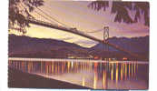 Vancouver, BC, Canada, Lion's Gate Bridge At Dusk, Largest Suspension Bridge In The British Empire - Casino