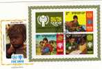 UNO Jahr Des Kindes Kinder In Der Familie Bhutan 728/0 + Block 83 FDC 24€ - Giorno Della Mamma