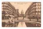 La Rue Soufflot Et Le Panthéon.Paris. Cpa Tres Animés - Panthéon