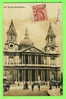 LONDON, UK - ST.PAUL´S CATHEDRAL - ANIMATED - CARD TRAVEL IN 1908 - 3/4 BACK - - St. Paul's Cathedral