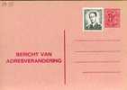 AP - Entier Postal - Carte Postale Avis De Changement D'adresse N° 18 - Chiffre Sur Lion Héraldique - 3,00 Fr Rouge - N - Adreswijziging
