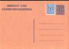 AP - Entier Postal - Carte Postale Avis De Changement D´adresse N° 21 - Chiffre Sur Lion Héraldique Avec Banderole - 4,5 - Adressenänderungen