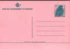 AP - Entier Postal - Carte Postale Avis De Changement D'adresse N°29 III F - Oiseaux Indigènes - 13,00 Fr Cyan - Moineau - Adressenänderungen