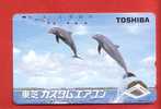 Japan Japon  Telefonkarte Télécarte Phonecard Telefoonkaart  -     Delfin Dauphin Dolphin  Delphin - Delfines