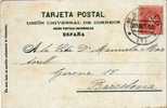 6596. Postal Madrid 1905. Alfonso XIII, Fechador - Storia Postale