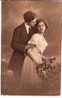 Belgique:1919:Carte Fantaisie Couple Avec Timbre N°135,Relais Nosseghem. - Andere & Zonder Classificatie