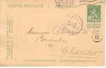 Entier Postal 50 Obl Bruxelles Midi - Briefkaarten 1909-1934