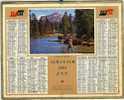 CALENDRIER ORIGINAL ANNEE 1965  -  PECHE AU LANCER  -  DEPARTEMENT DE LA SEINE - Grand Format : 1961-70