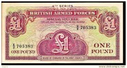 1 Pound "ANGLETERRE"  Spécial Voucher 4ème Séries   UNC  Bc1 - British Armed Forces & Special Vouchers