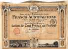 Société Forestiére Franco-Australienne  1922 - S - V