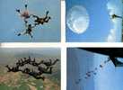 4 Carte Sur Le Parachutisme / Parachuting Postcards - Paracadutismo