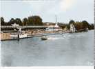 BORAN Sur OISE 60 Ski Nautique Devant La Plage Editions Combier Carte Dendelée Photo Véritable - Boran-sur-Oise