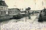 BATEAU - PENICHE Au PONT SOYER à TOURNAI En BELGIQUE - CANAL Du NORD - CLICHE 1900 DOS SIMPLE NON DIVISE - Hausboote