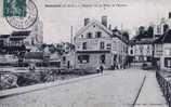 Cpa Beaumont (95) Entrée De La Ville Et Eglise , Petite Animation , Restaurant Russell Mache . Ed Gaudefroy - Beaumont Sur Oise