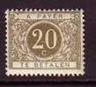 L0206 - BELGIE BELGIQUE TAXE Yv N°6 * - Sellos