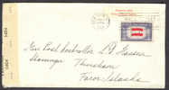 United States 1945 Cover THORSHAVN Faroe Islands Free & Equal British P.C. 90 Censor Label SCARCE Overrun Country Stamp - Storia Postale