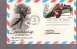 FDC Postal Card - Air Mail Olympics '84 - Speedskater  - Scott # UXC21 - 1981-1990