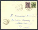 Egypt Cover 1955 Sent To Denmark With Port-Said Paquebot Cancel King Faruk With Overprint Stamps - Briefe U. Dokumente