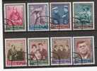 AJMAN , 1964 ,série Complète  8 Timbres , N° 19 / 26 Obl :  John Fitzgerald KENNEDY  ; TB - Kennedy (John F.)