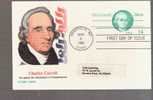 FDC Postal Card -  Charels Carroll - Scott UX106 - 1981-1990