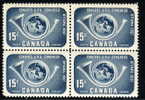 Canada Unitrade 372  MNH VF 14th Universal PostalUnion Conference, Ottawa UPU Block Of 4 - Unused Stamps
