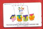 Japan Japon  Telefonkarte Télécarte Phonecard Telefoonkaart  -  Olympic  Eule Owl Hibou - Owls