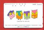 Japan Japon  Telefonkarte Télécarte Phonecard Telefoonkaart  Olympic  Eule Owl Hibou   271 - 03335 - Hiboux & Chouettes