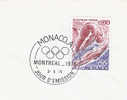 Jeux Olympiques 1976  Monaco  FDC Natation Swimming Nuoto - Natation