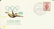 Jeux Olympiques 1956  Australia  Natation Swimming Nuoto   Sur Carte - Schwimmen