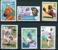 Base-Ball  Lot 01 De 6 Timbres Différents: USA - Bénin -  Nicaragua - Cuba - Cambodge - Sao Tomé - Baseball