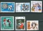 BOXE  Lot 07 De 6 Timbres Différents: Roumanie - Laos - Malaisie - Mahara State - Cambodge - Pologne - Pugilato