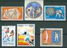 BOXE  Lot 09 De 6 Timbres Différents:  Roumanie - Niger - Dominique - Viet Nam - Cambodge - Sharjah - Boxing