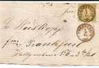 Wtb125 / WÜRTTEMBERG -  Brief Von  Mergentheim, Zentrisch Auf Mi. 8, 1858, Marke M. Super Schnitt - Storia Postale