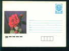 Uco Bulgaria PSE 1990 Flowers RED ROSES Mint Mint Postal Stationery Envelope U1149/12 / PS1888 - Rose