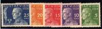 SUEDE : TP N° 206/210 ** - Unused Stamps