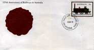 AUSTRALIA - 1979 125th ANNIVERSARY OF RAILWAYS PRESTAMPED ENVELOPE FDI - Interi Postali