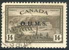 Canada Unitrade O7  Used VF Hydro Electric Plant - Overprinted