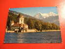 CPSM 1973-SUISSE-SCHLOSS OBERHOFEN AM THUNERSEE MIT EIGER UND MÖNCH - Oberhofen Am Thunersee