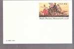 Molly Pitcher Firing Cannon At Monmouth, Postal Card - Scott # UX77 - 1961-80